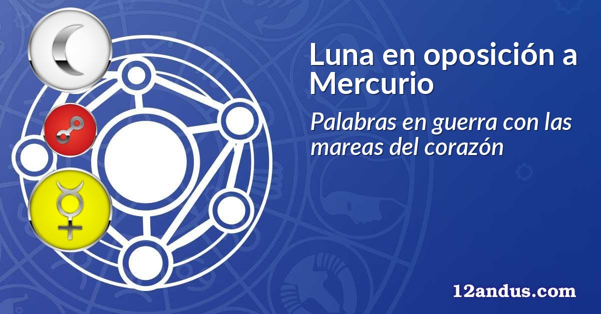 Luna en oposición a Mercurio