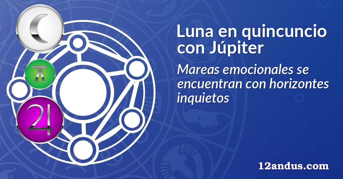 Luna en quincuncio con Júpiter