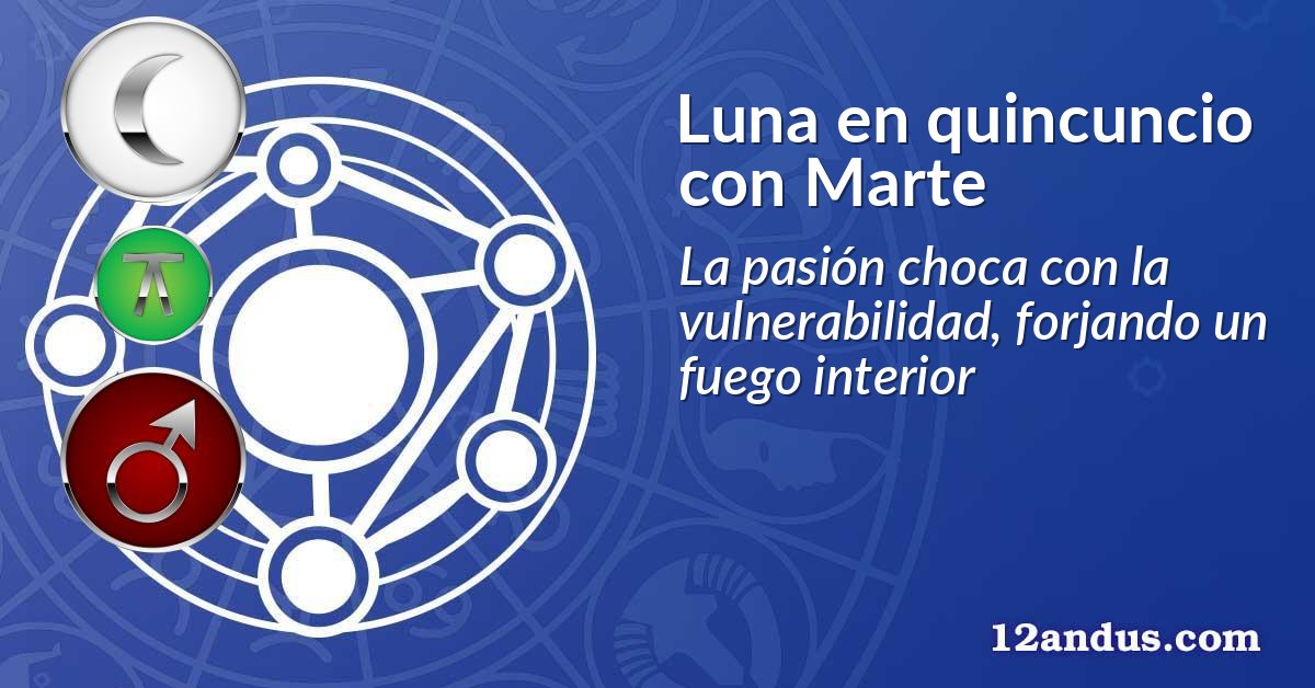 Luna en quincuncio con Marte