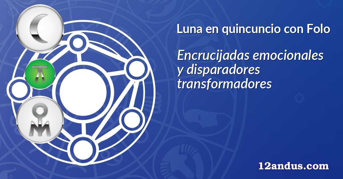 Luna en quincuncio con Folo
