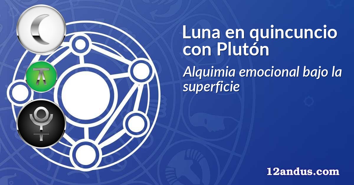Luna en quincuncio con Plutón