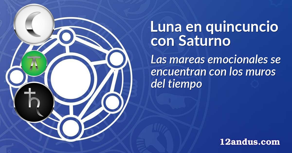 Luna en quincuncio con Saturno