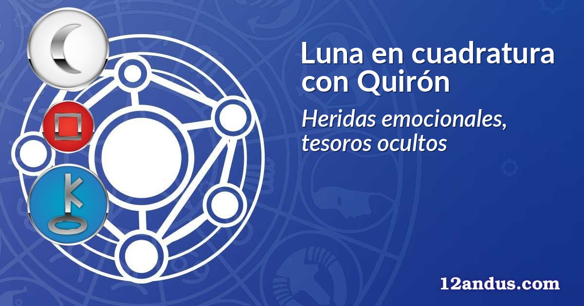 Luna en cuadratura con Quirón