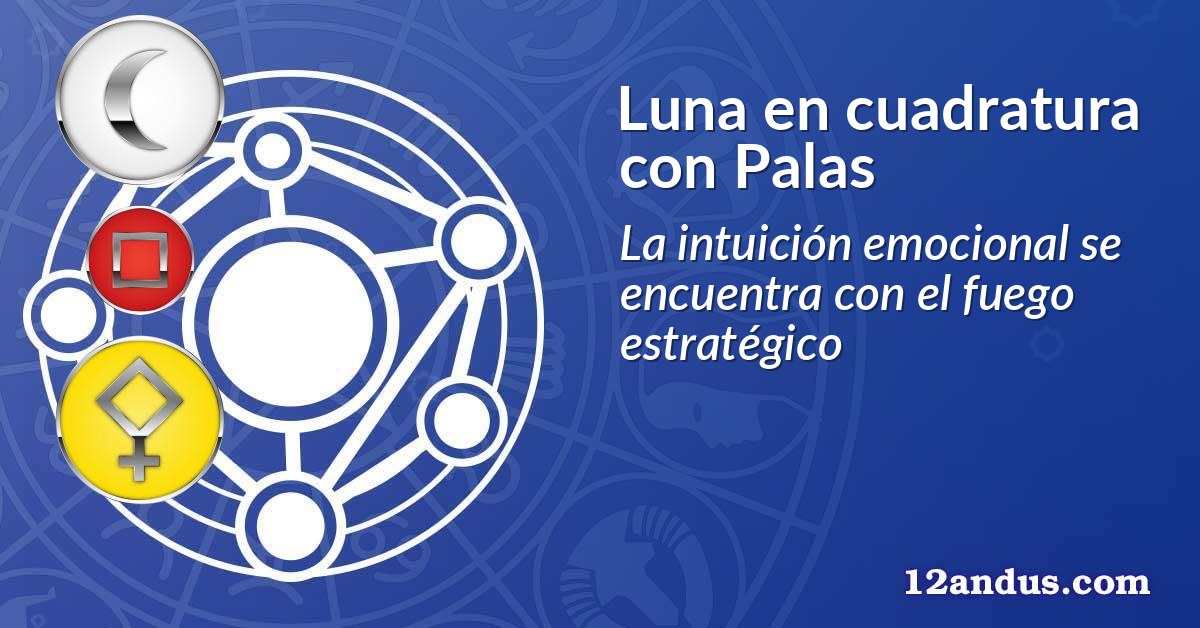 Luna en cuadratura con Palas