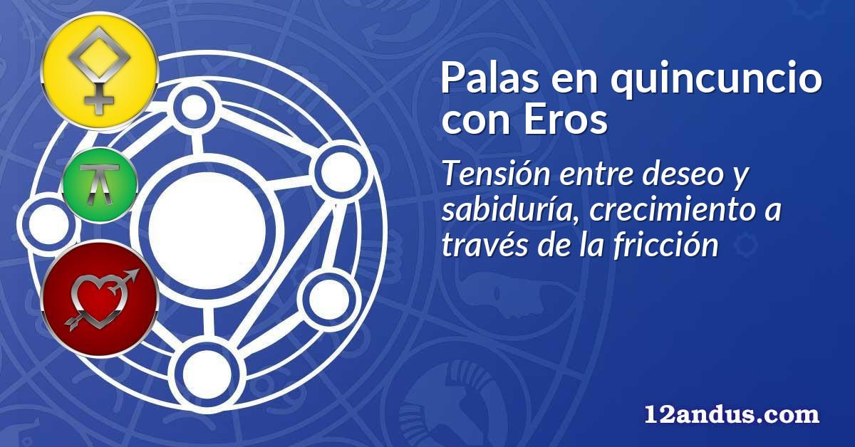 Palas en quincuncio con Eros