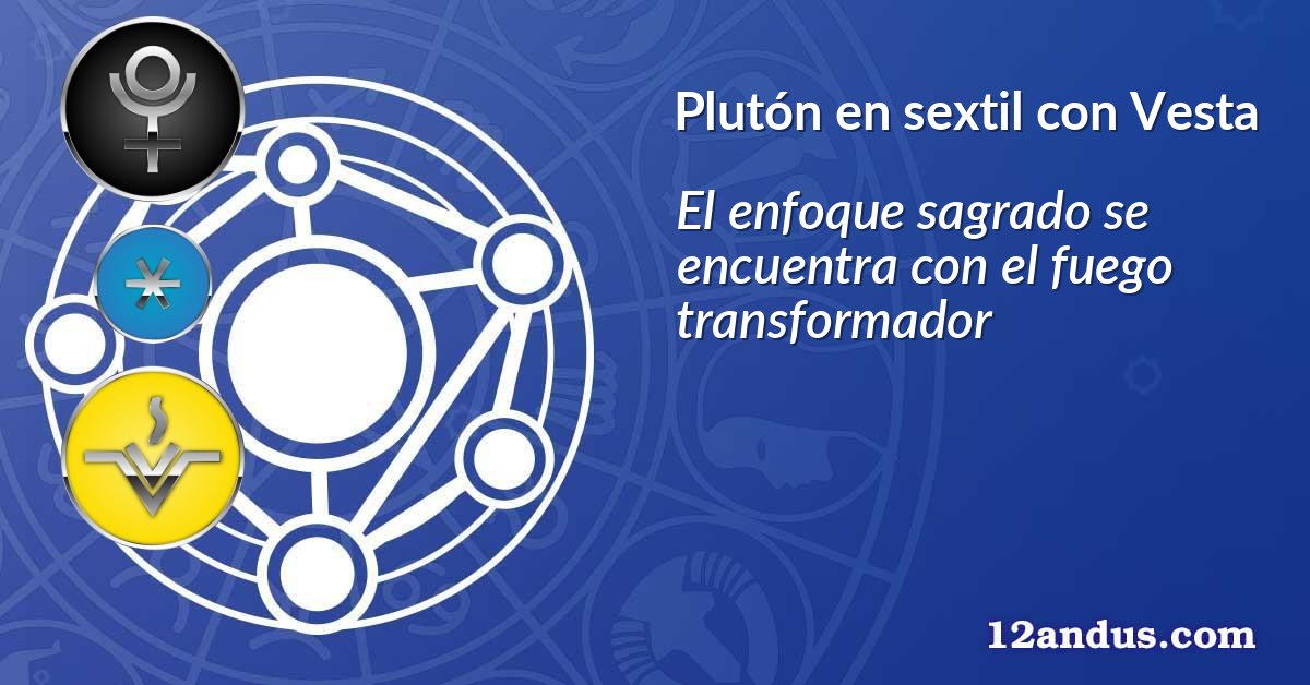 Plutón en sextil con Vesta