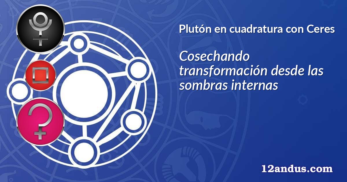 Plutón en cuadratura con Ceres