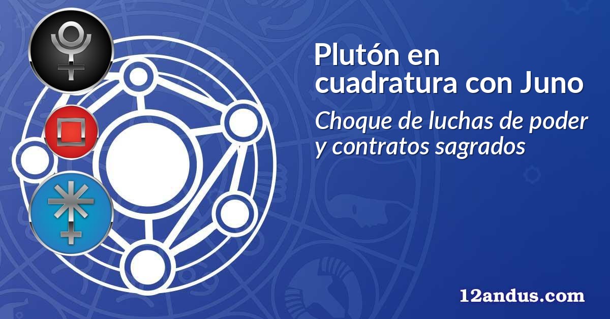 Plutón en cuadratura con Juno