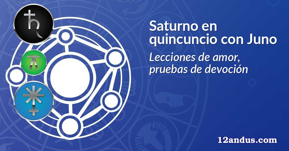 Saturno en quincuncio con Juno