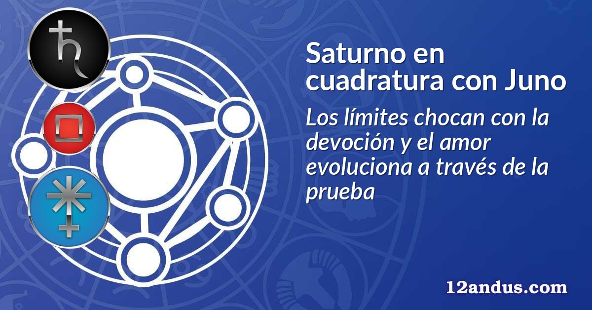Saturno en cuadratura con Juno