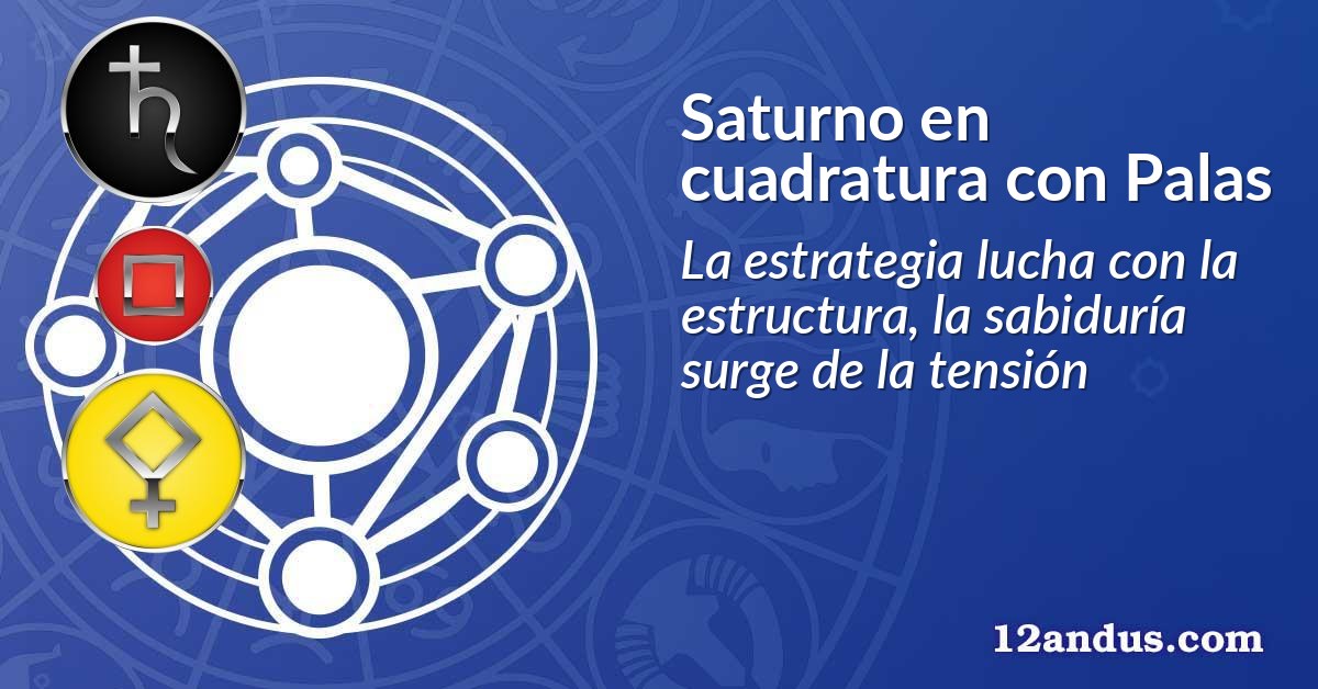 Saturno en cuadratura con Palas