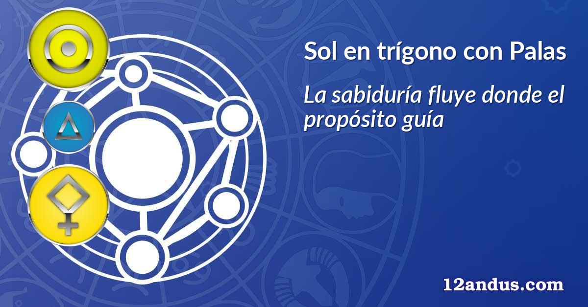 Sol en trígono con Palas