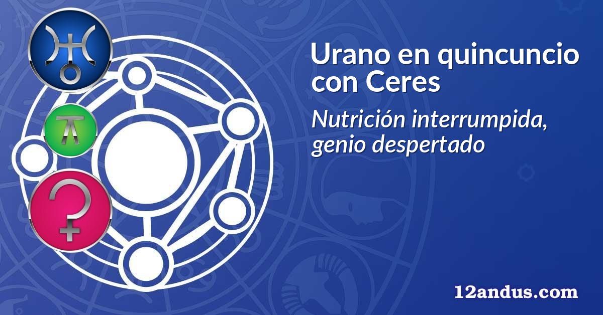 Urano en quincuncio con Ceres