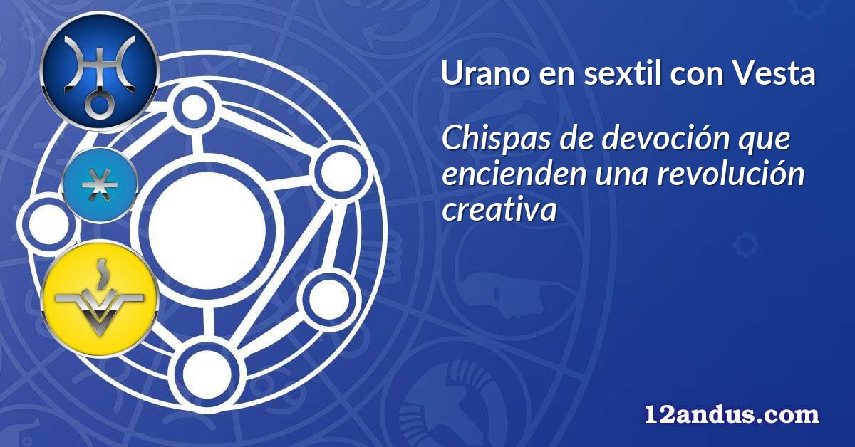 Urano en sextil con Vesta
