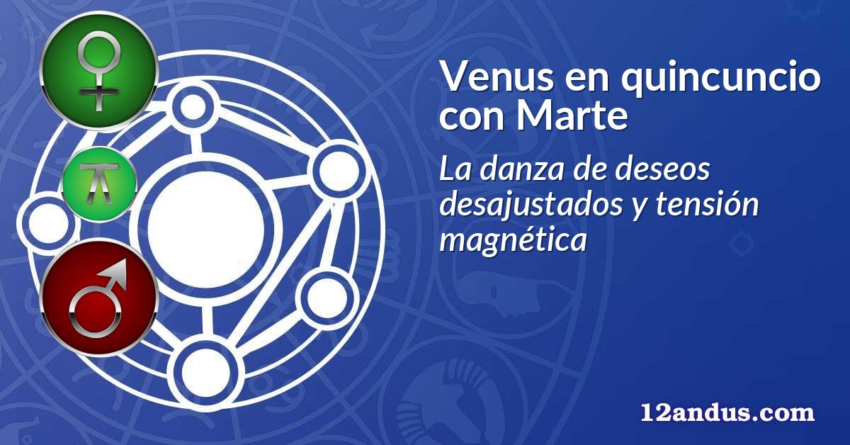 Venus en quincuncio con Marte