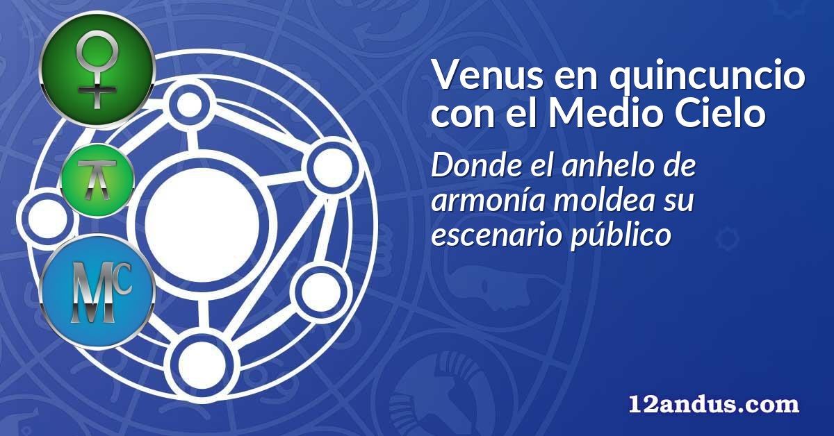 Venus en quincuncio con el Medio Cielo