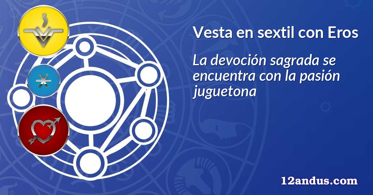 Vesta en sextil con Eros
