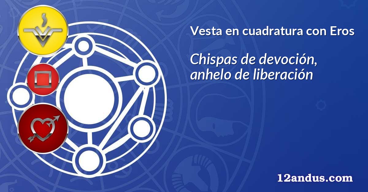 Vesta en cuadratura con Eros