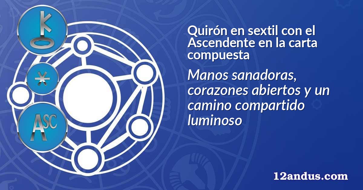 Quirón en sextil con el Ascendente en la carta compuesta