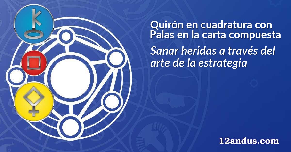 Quirón en cuadratura con Palas en la carta compuesta