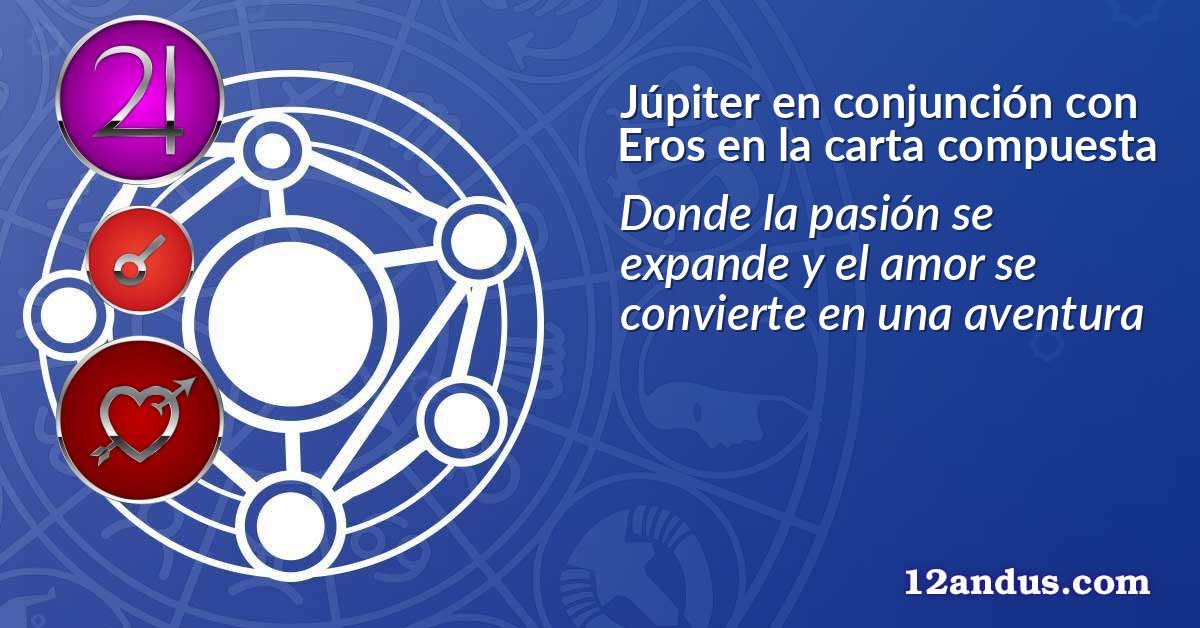 Júpiter en conjunción con Eros en la carta compuesta