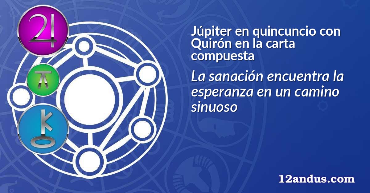 Júpiter en quincuncio con Quirón en la carta compuesta