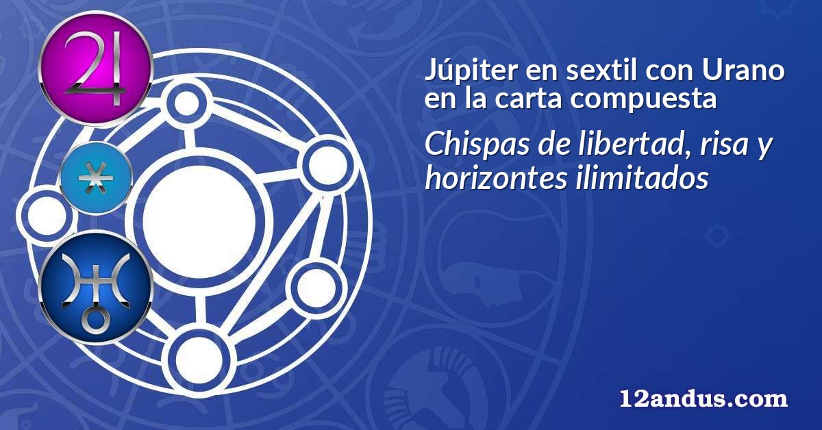 Júpiter en sextil con Urano en la carta compuesta