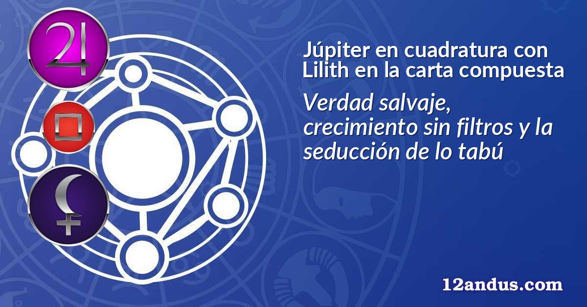 Júpiter en cuadratura con Lilith en la carta compuesta