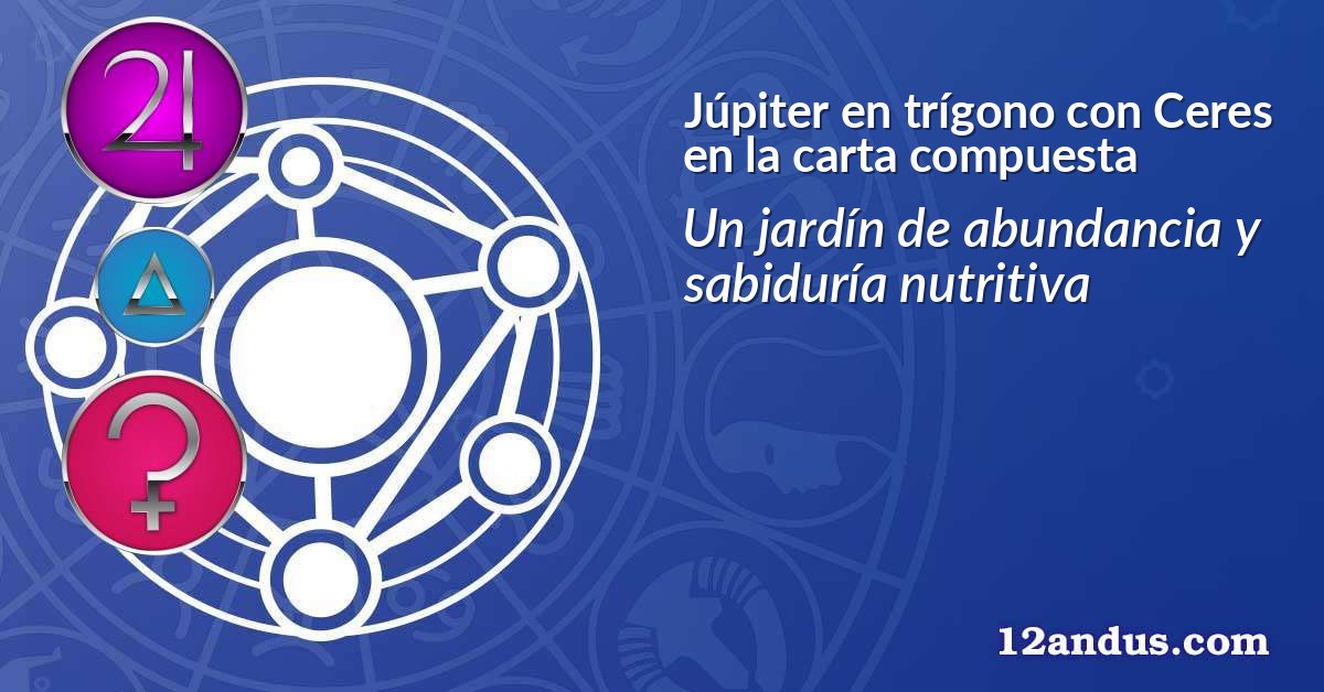 Júpiter en trígono con Ceres en la carta compuesta