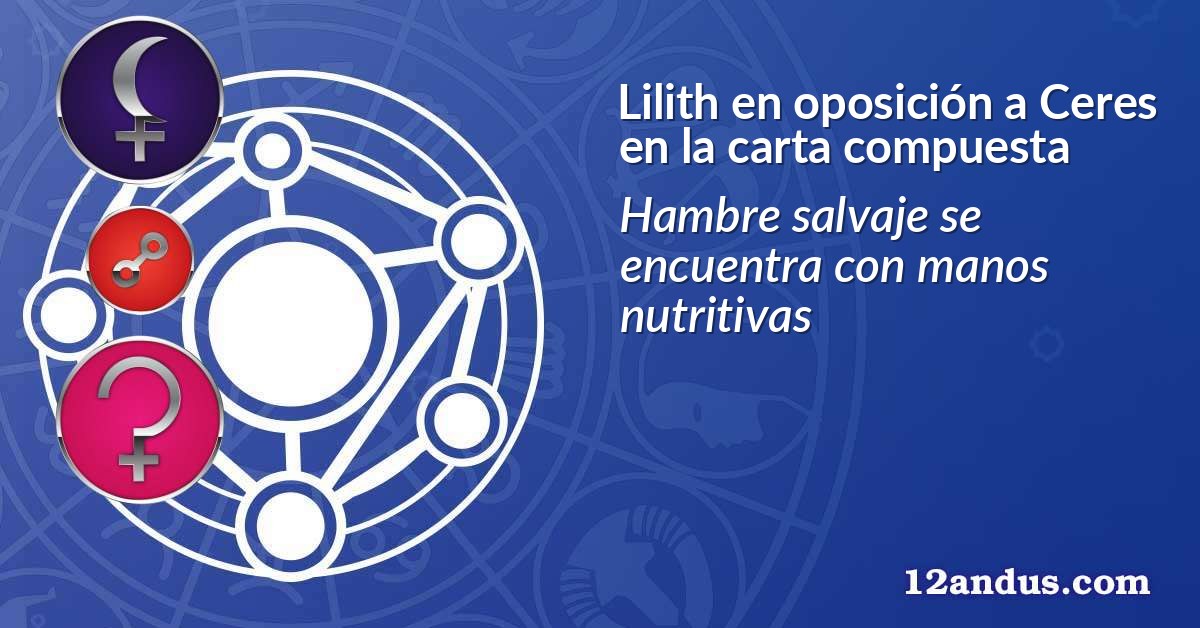 Lilith en oposición a Ceres en la carta compuesta