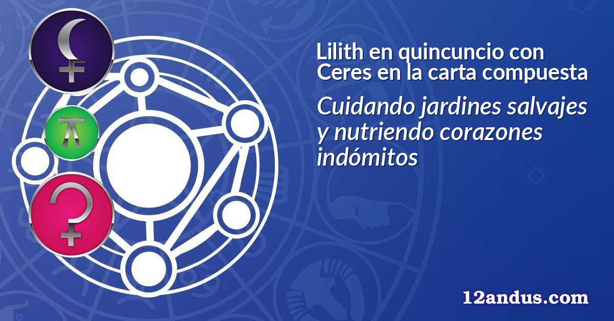 Lilith en quincuncio con Ceres en la carta compuesta