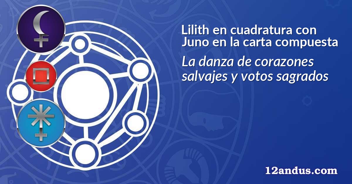 Lilith en cuadratura con Juno en la carta compuesta