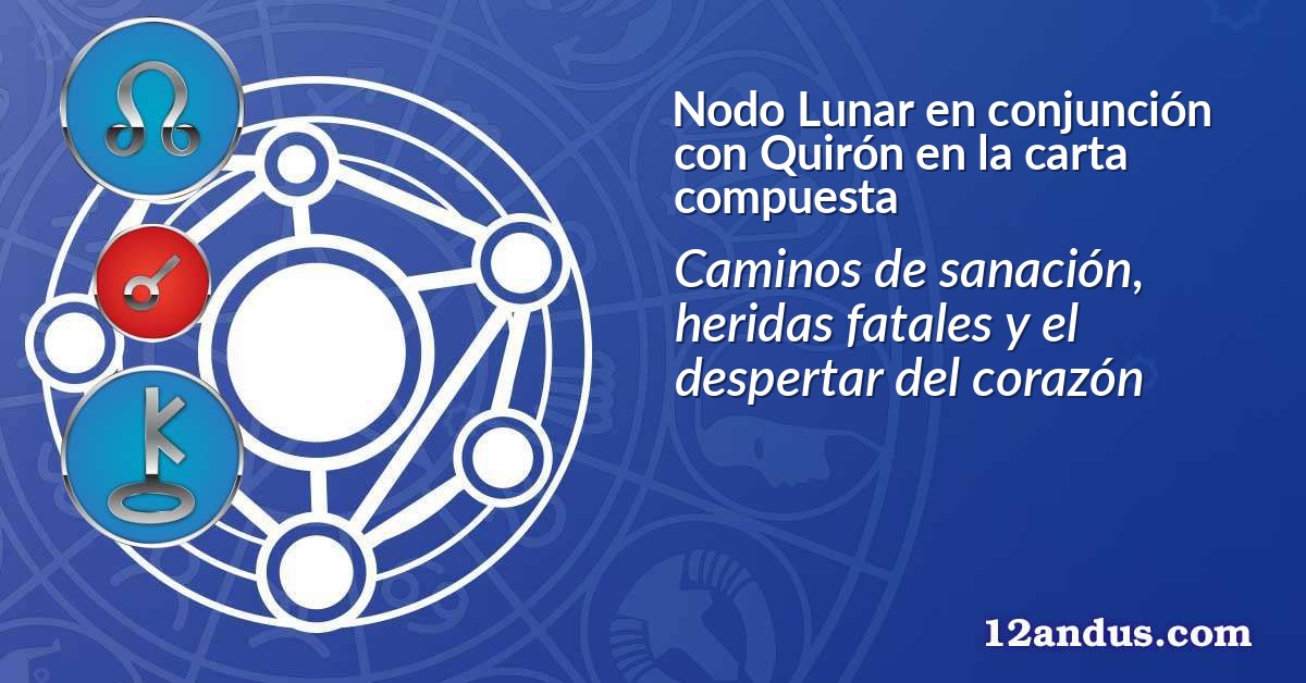 Nodo Lunar en conjunci&oacute;n con Quir&oacute;n en la carta compuesta