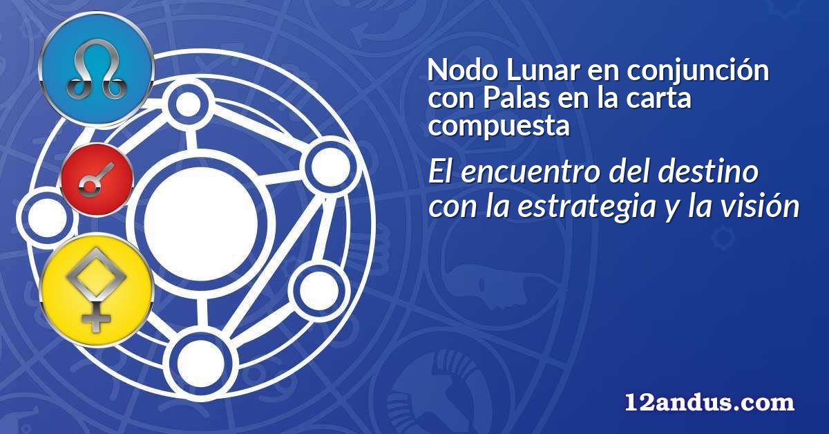 Nodo Lunar en conjunción con Palas en la carta compuesta