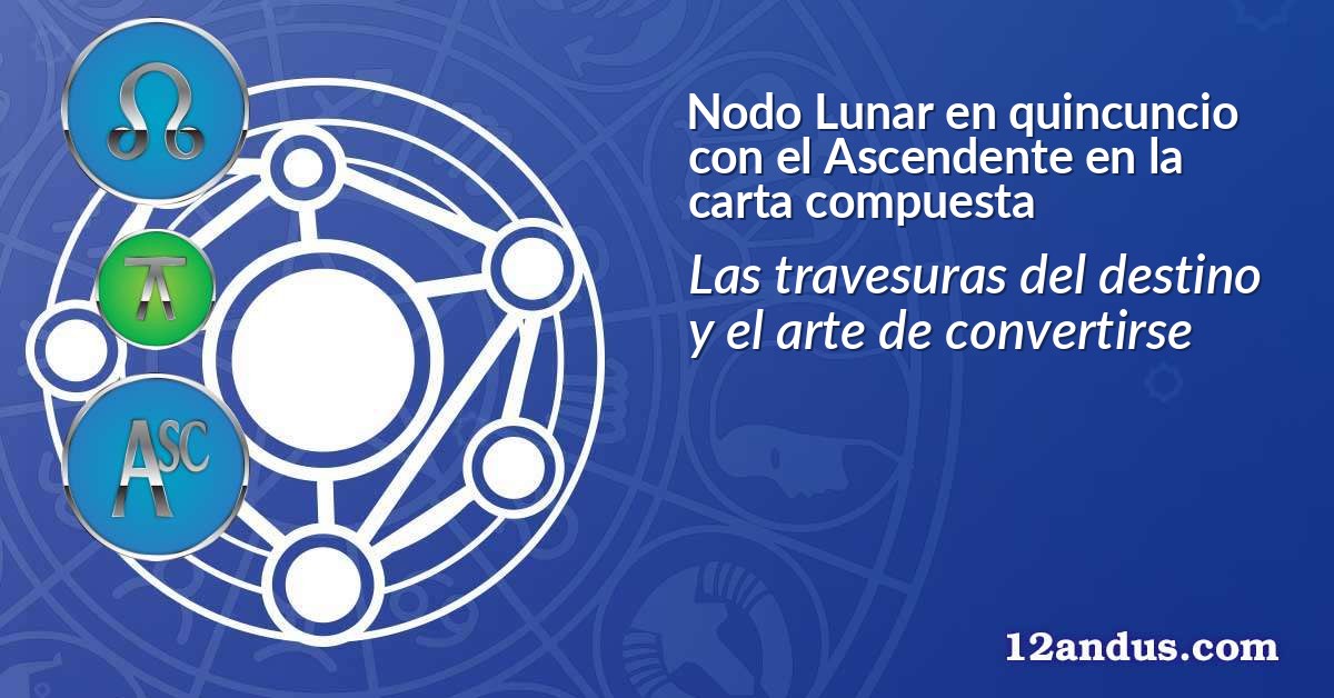 Nodo Lunar en quincuncio con el Ascendente en la carta compuesta