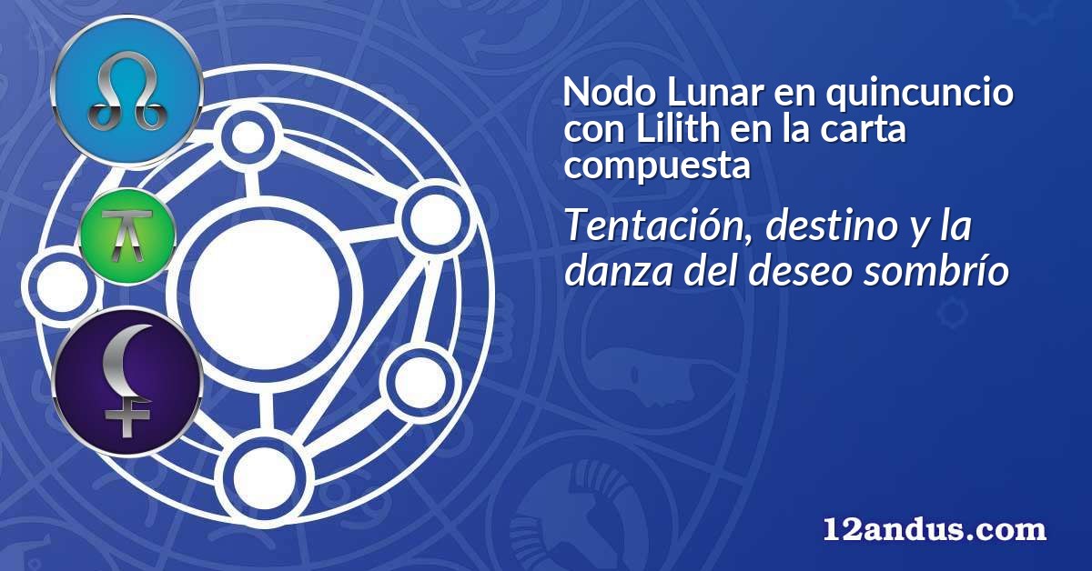 Nodo Lunar en quincuncio con Lilith en la carta compuesta