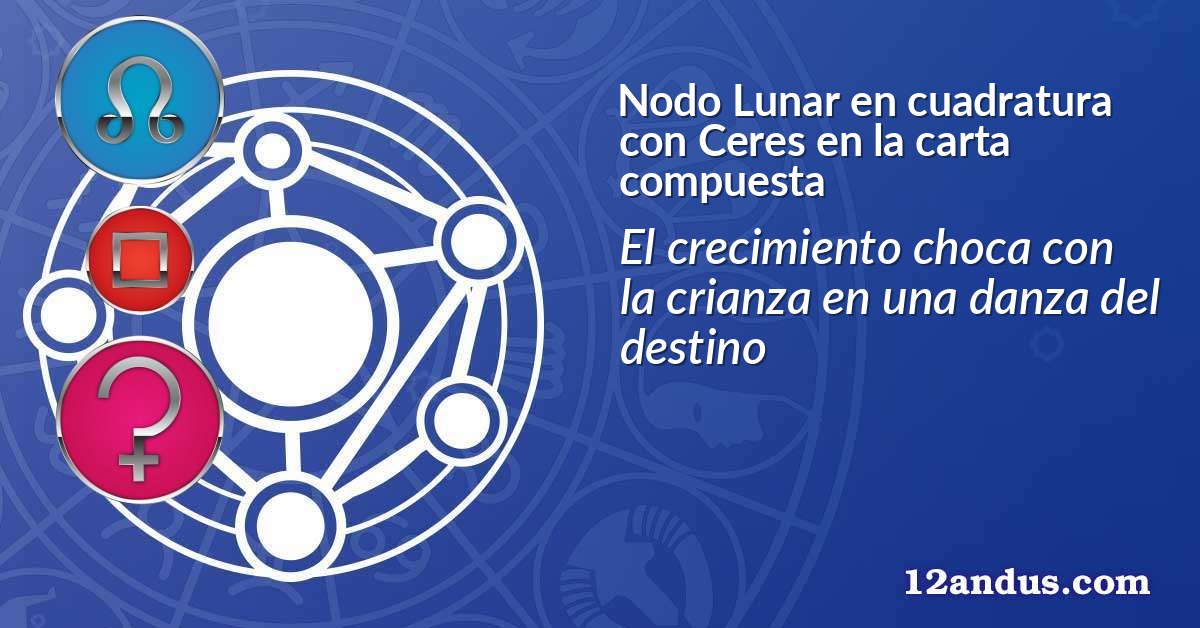 Nodo Lunar en cuadratura con Ceres en la carta compuesta