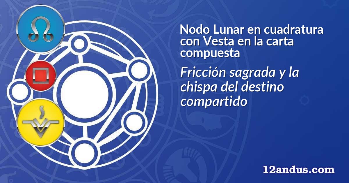 Nodo Lunar en cuadratura con Vesta en la carta compuesta