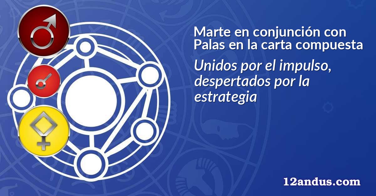 Marte en conjunción con Palas en la carta compuesta