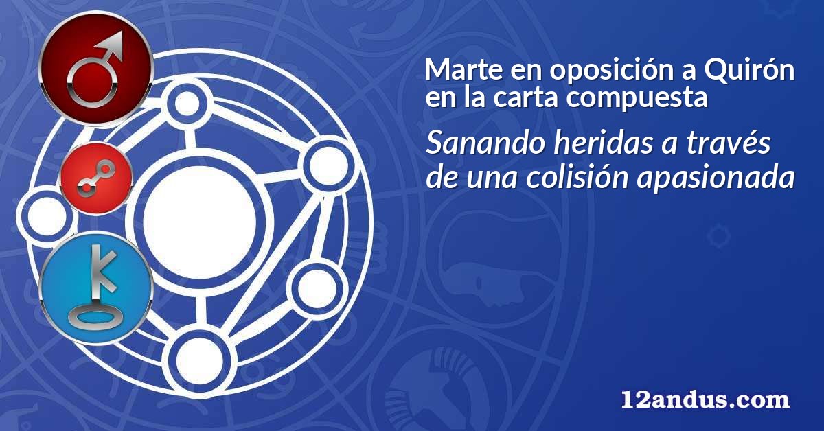 Marte en oposición a Quirón en la carta compuesta