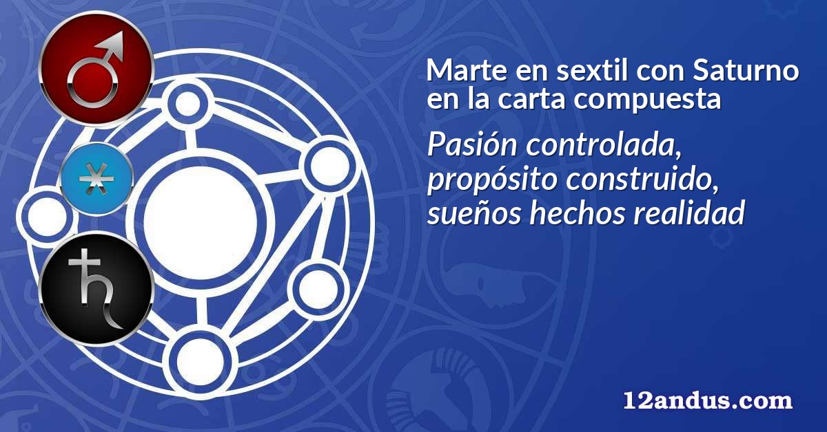 Marte en sextil con Saturno en la carta compuesta