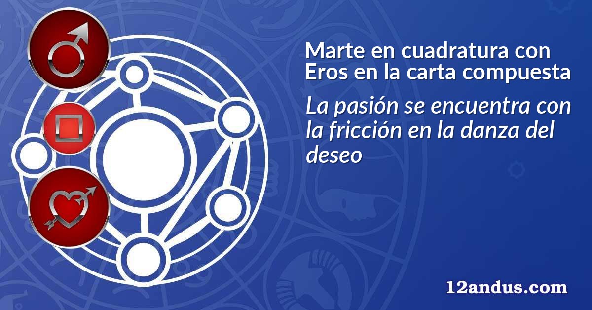 Marte en cuadratura con Eros en la carta compuesta