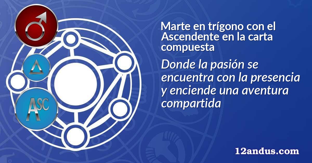 Marte en trígono con el Ascendente en la carta compuesta