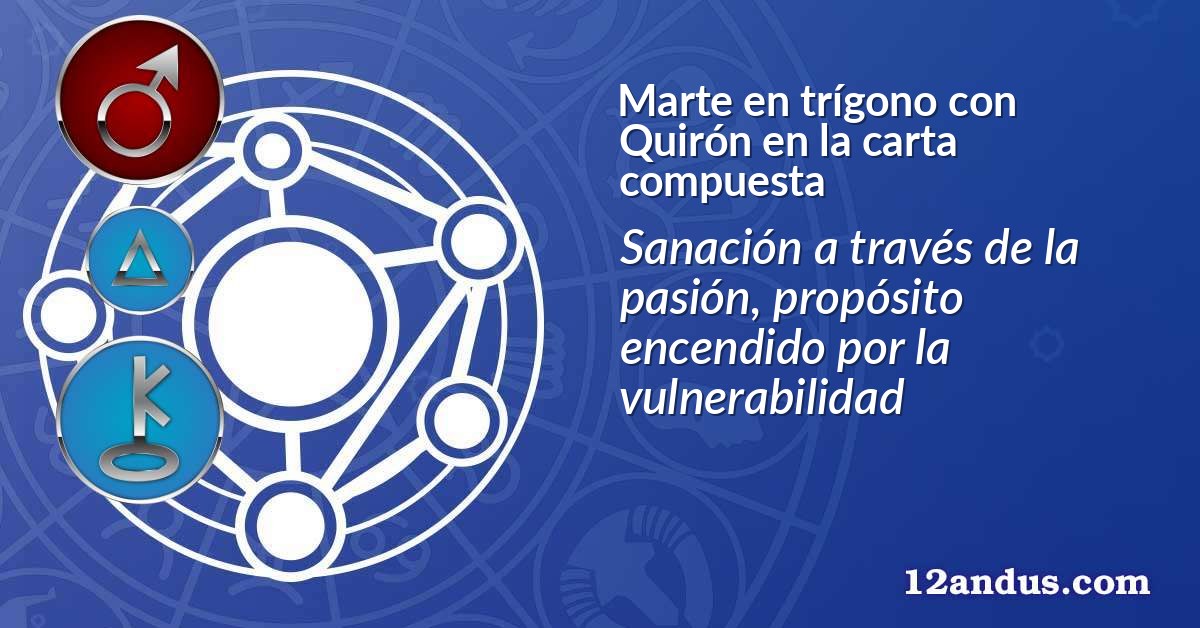 Marte en trígono con Quirón en la carta compuesta