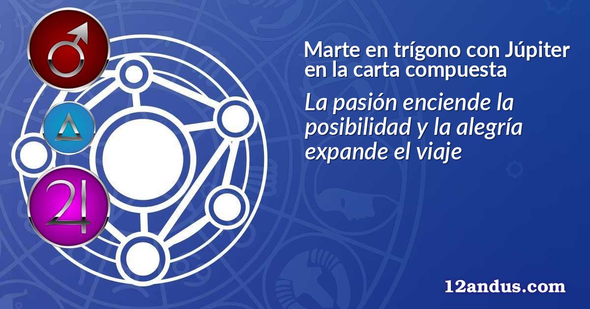 Marte en trígono con Júpiter en la carta compuesta