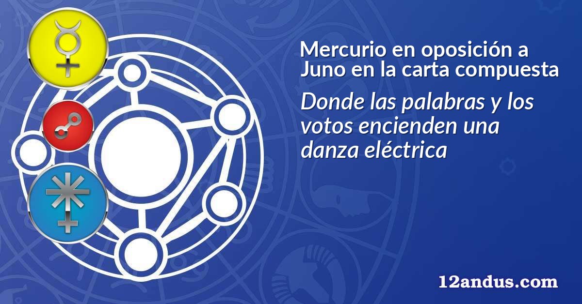 Mercurio en oposición a Juno en la carta compuesta