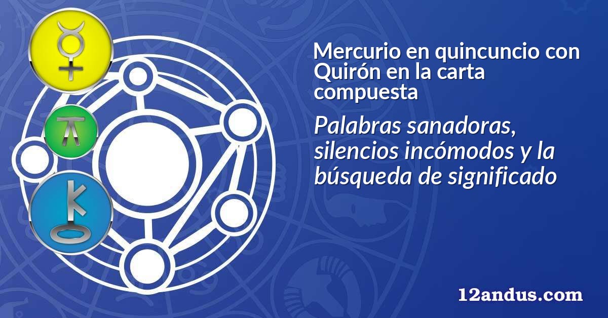 Mercurio en quincuncio con Quirón en la carta compuesta