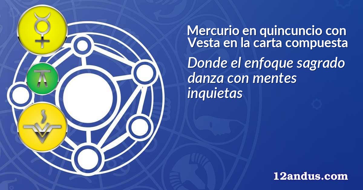 Mercurio en quincuncio con Vesta en la carta compuesta