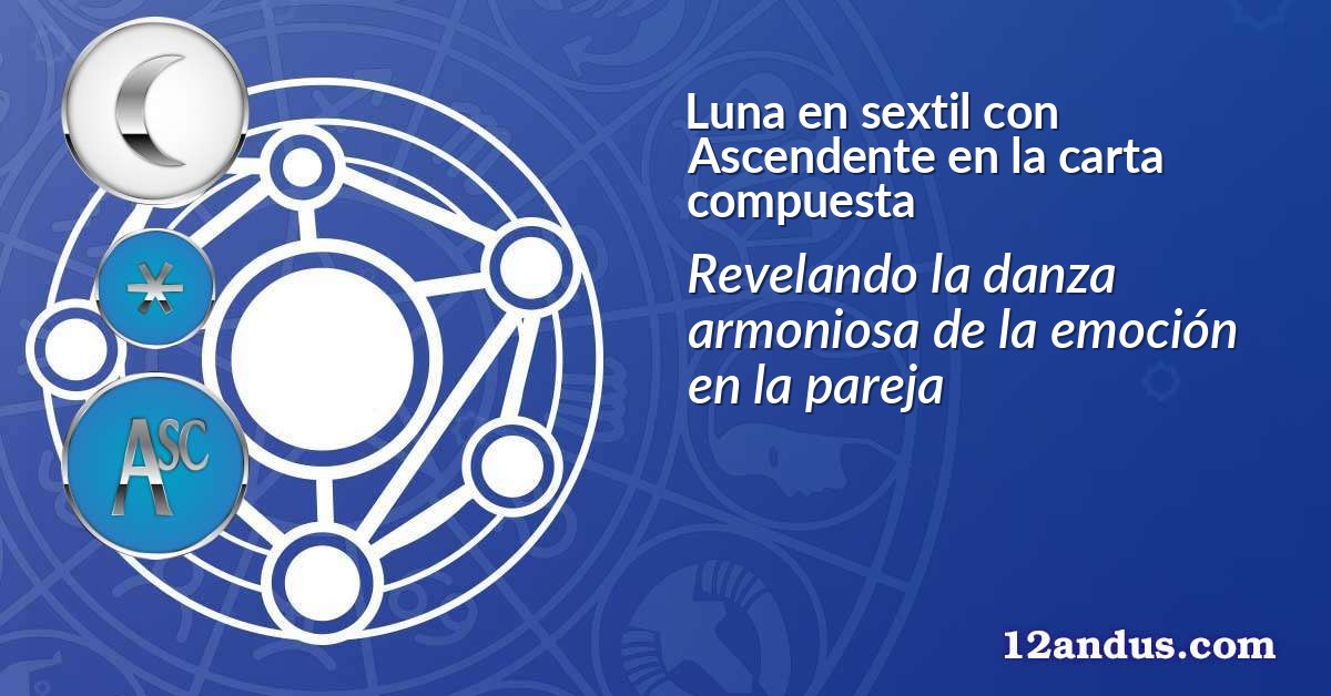 Luna en sextil con Ascendente en la carta compuesta