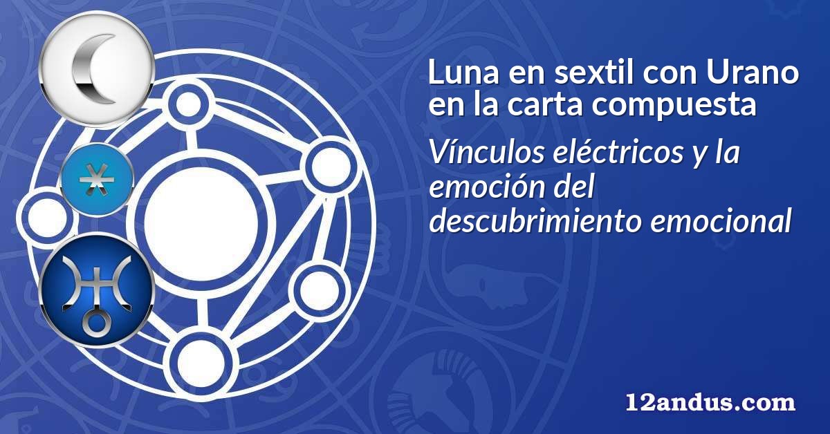 Luna en sextil con Urano en la carta compuesta